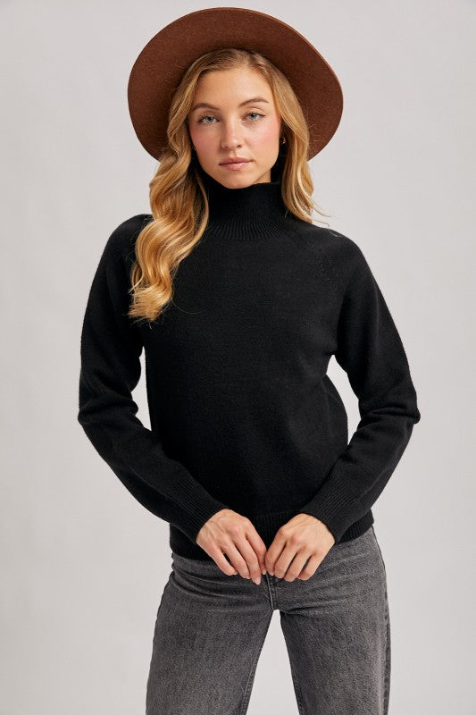Sacramento Black Turtleneck Sweater