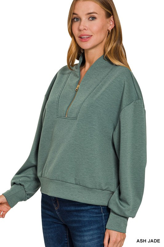 Torrey Zip Pullover Top