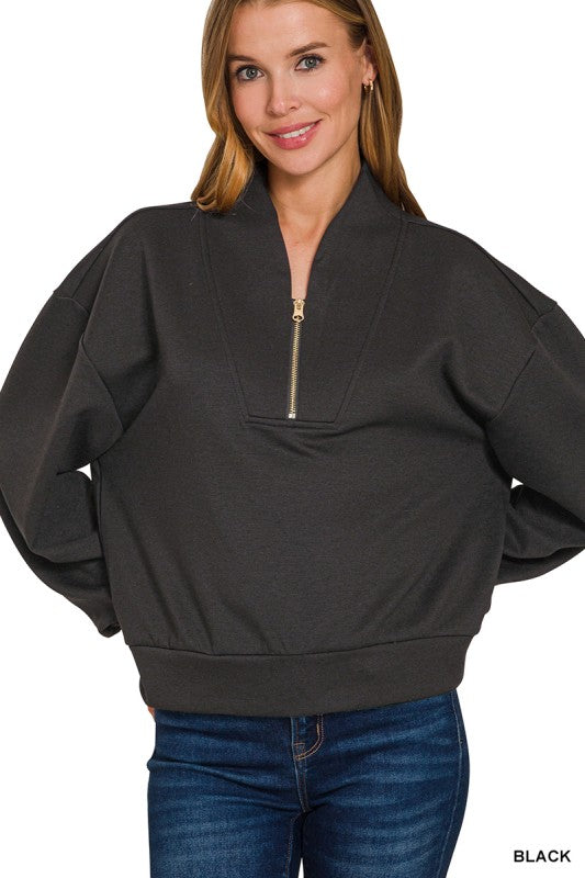 Torrey Zip Pullover Top