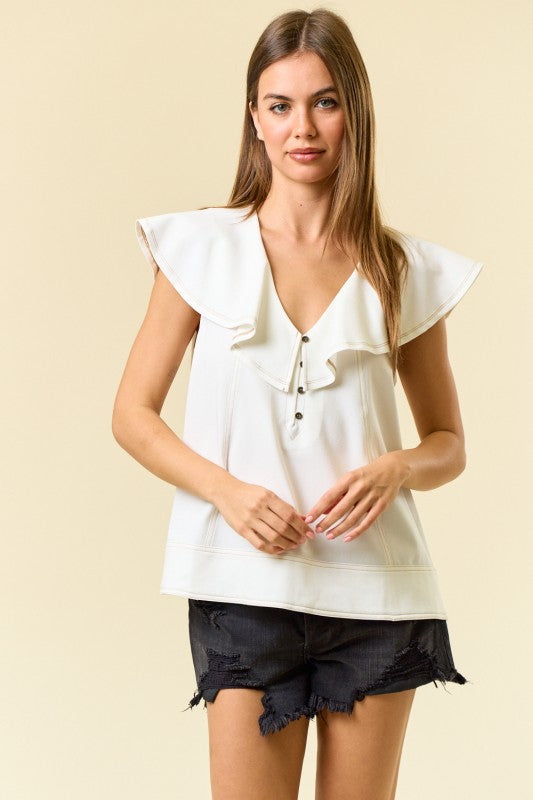 Cella Ruffle Top FINAL SALE