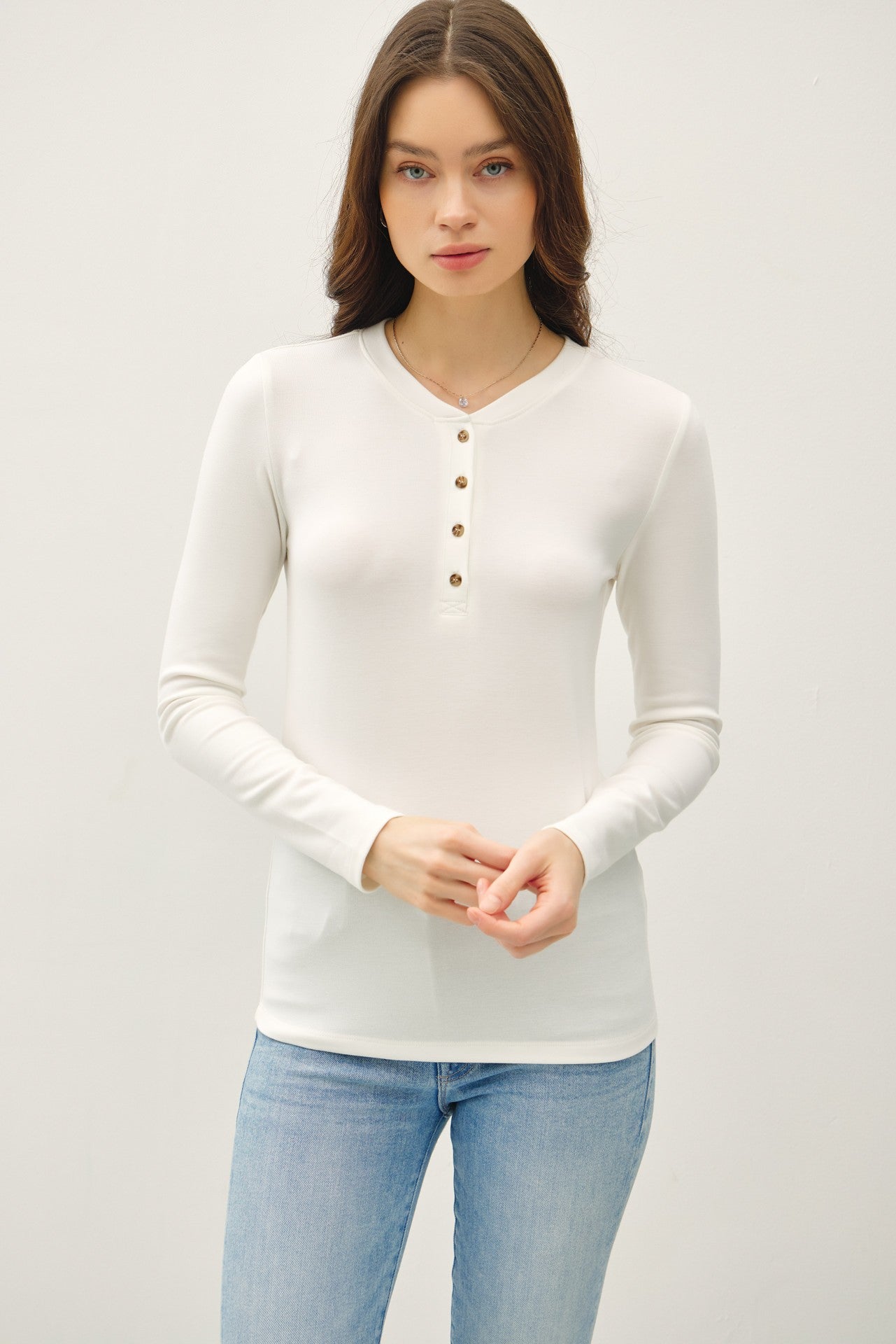 Nola Henley Long Sleeve Top