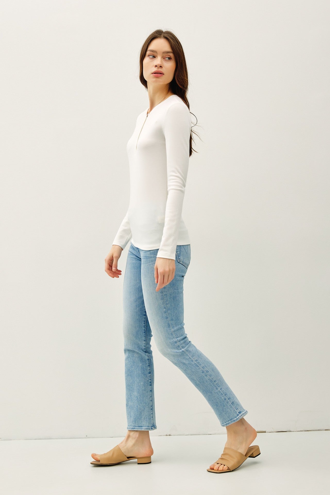 Nola Henley Long Sleeve Top