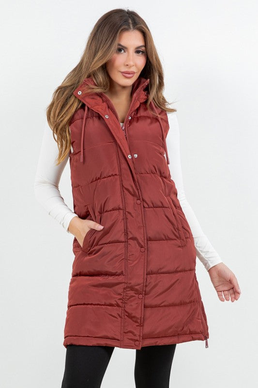 Danica Quilted Long Line Vest FINAL SALE