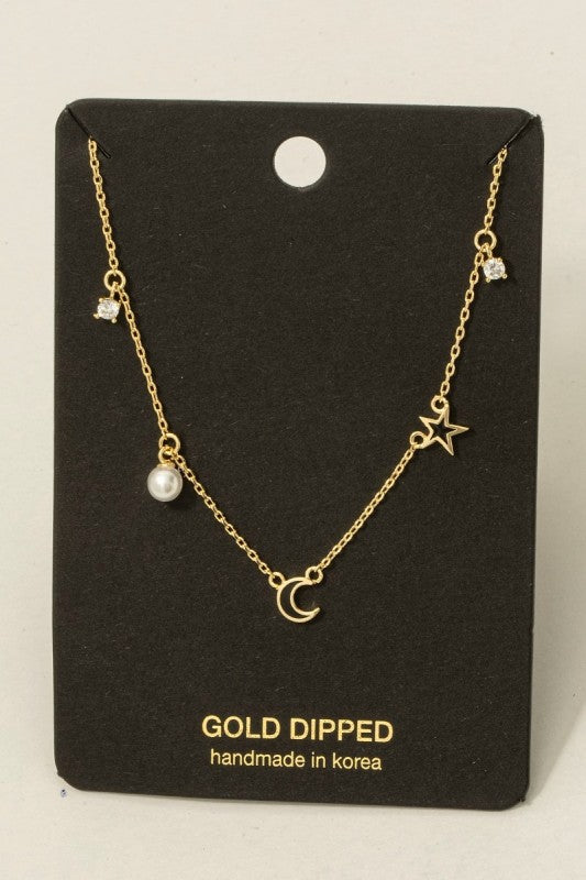 Sissie Moon Star Necklace