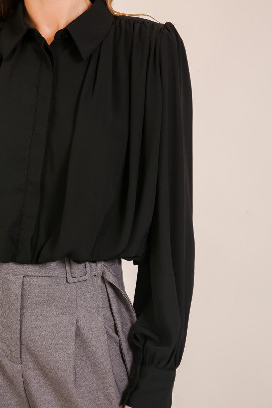 Lilliana Balloon Hem Blouse