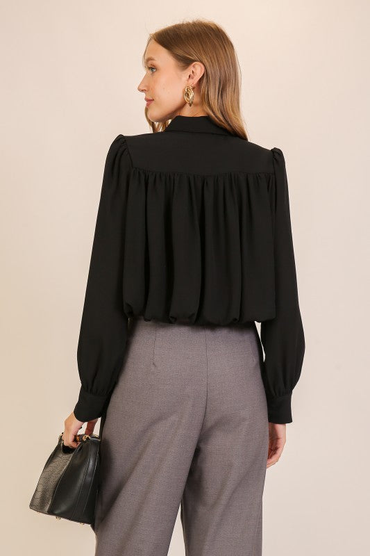 Lilliana Balloon Hem Blouse