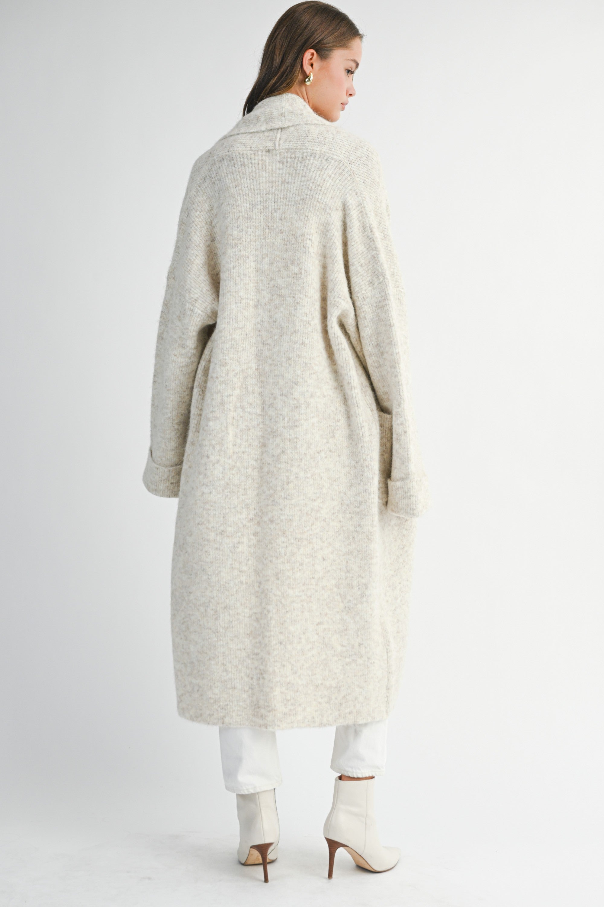 Ferla Long Line Sweater Cardigan Coat