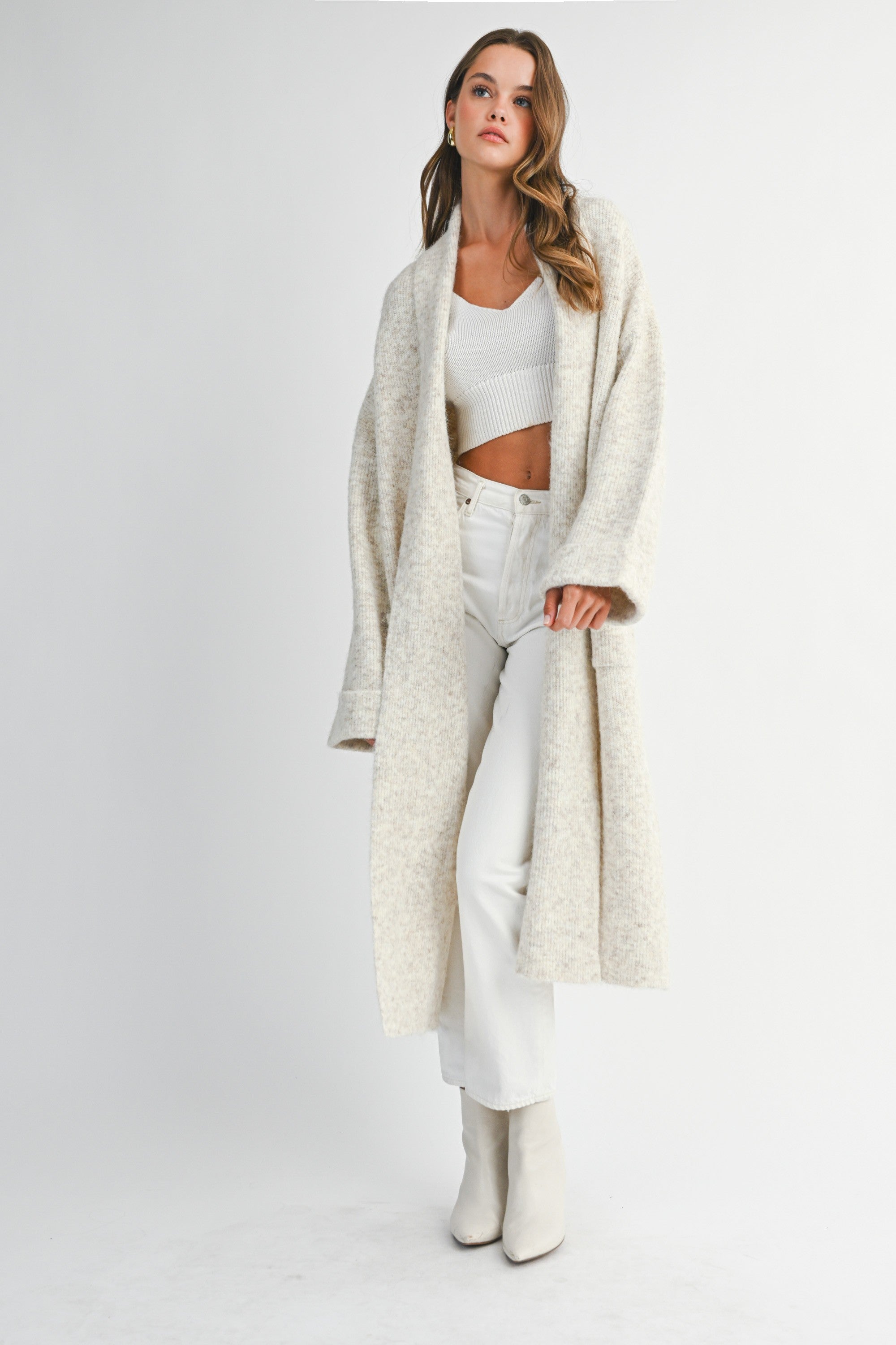 Ferla Long Line Sweater Cardigan Coat