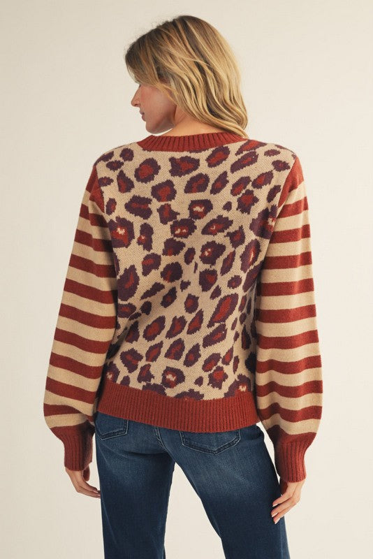 Bretta Mixed Animal Print Sweater