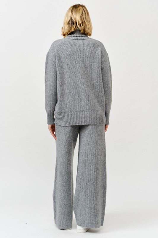Sonya Turtle Neck Matching Pant Sweater Set