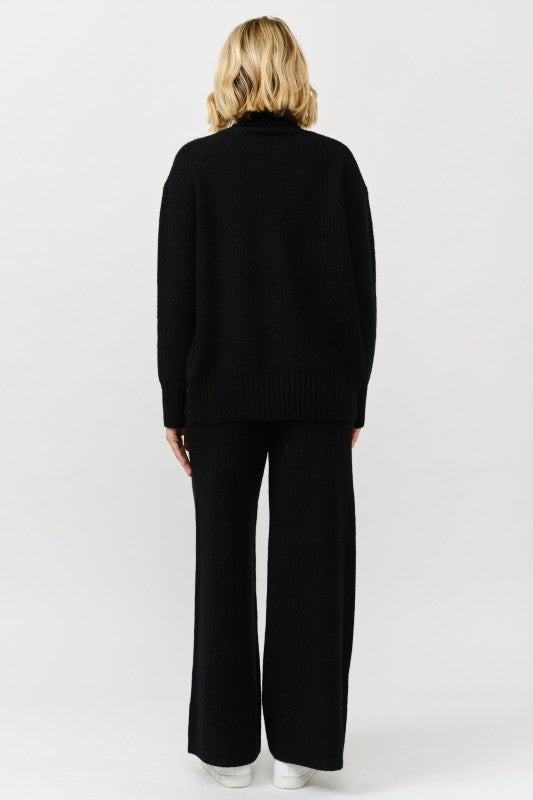 Sonya Turtle Neck Matching Pant Sweater Set