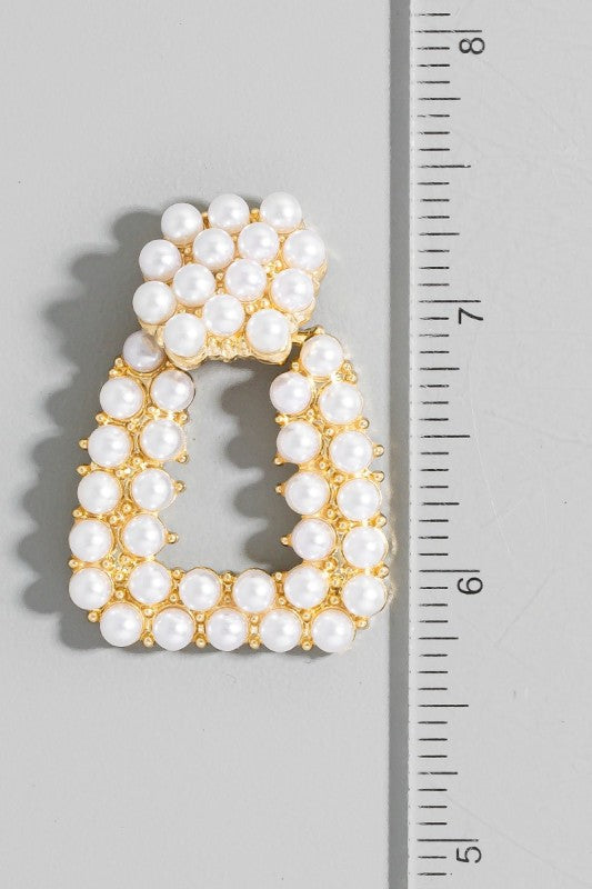 Payton Pearl Door Knocker Earrings