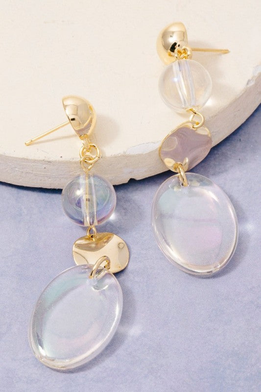 Pete Disk Bead Dangle Earrings