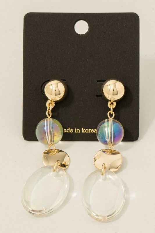 Pete Disk Bead Dangle Earrings