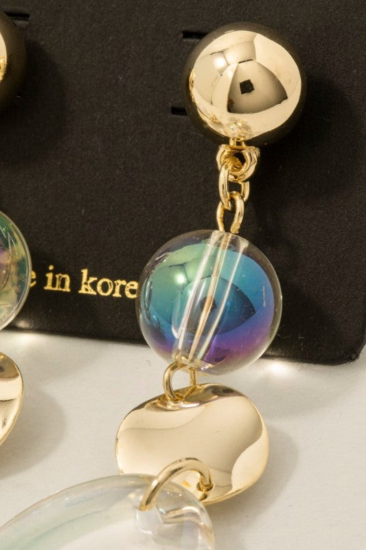 Pete Disk Bead Dangle Earrings