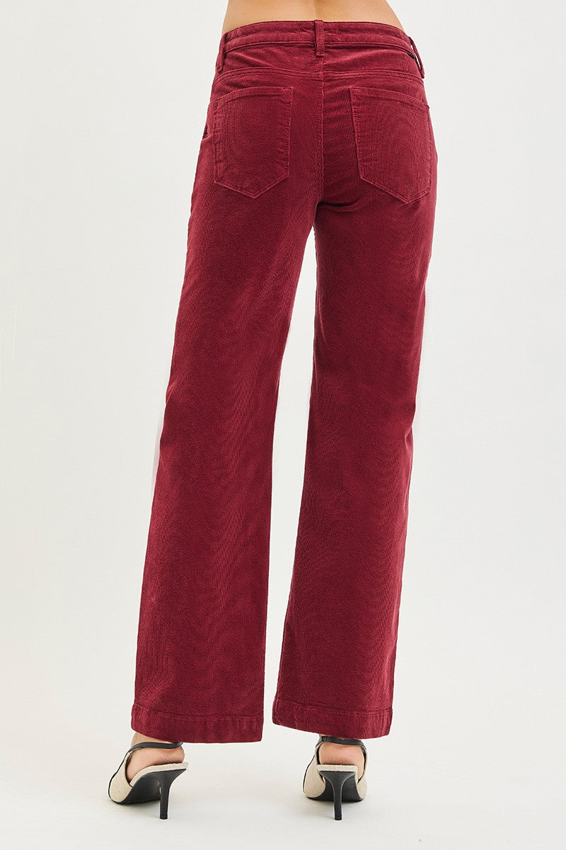 RISEN  Wallen Mid Rise Straight Corduroy Pants