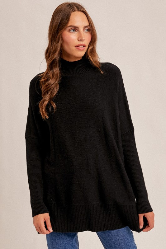 Calli Mock Slit Sweater