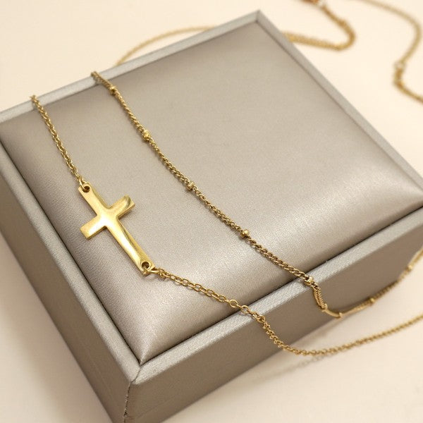 Ablea Cross Layer Necklace