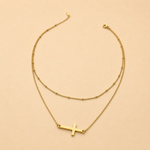 Ablea Cross Layer Necklace