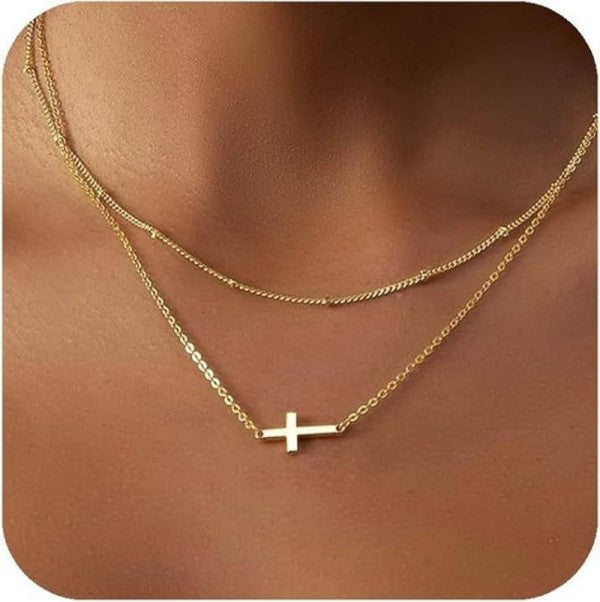 Ablea Cross Layer Necklace