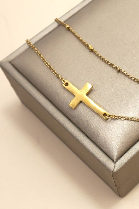 Ablea Cross Layer Necklace