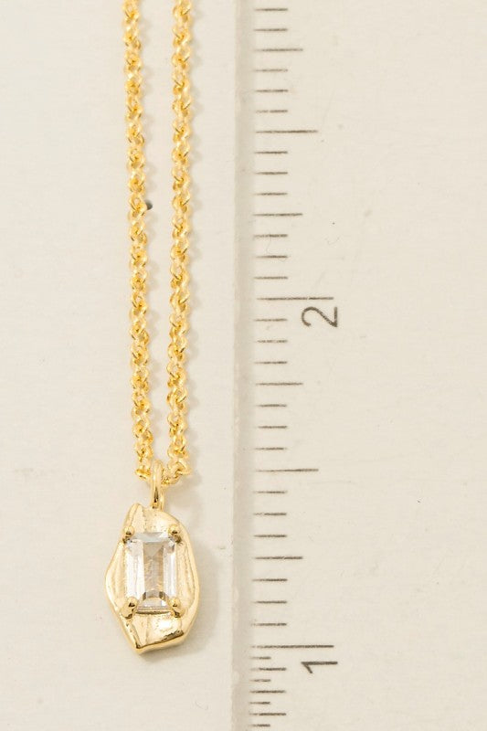 Pae Baguette Gem Necklace