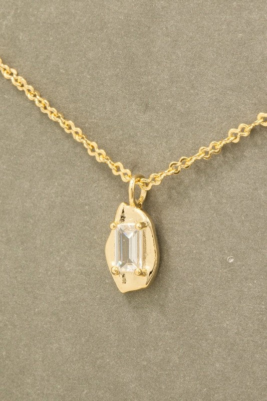 Pae Baguette Gem Necklace