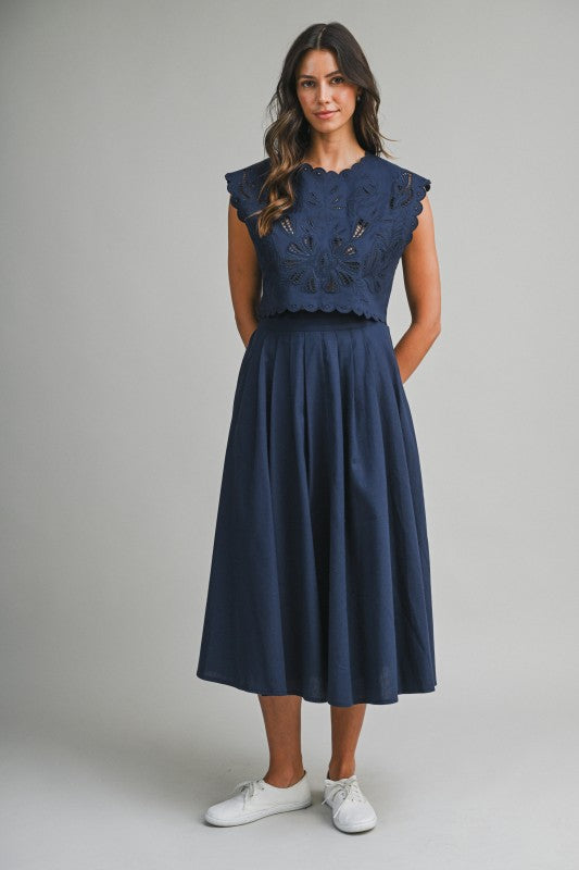 Morgan Embroidered Top and Skirt Set