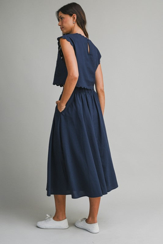 Morgan Embroidered Top and Skirt Set