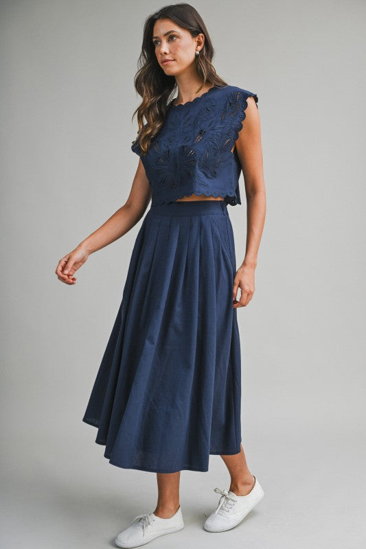 Morgan Embroidered Top and Skirt Set