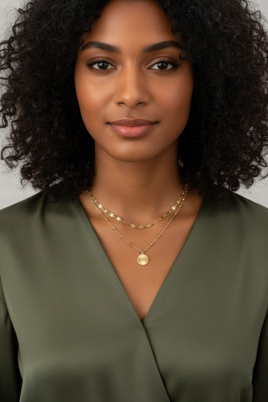Haven Sun Layer Pendant Necklace