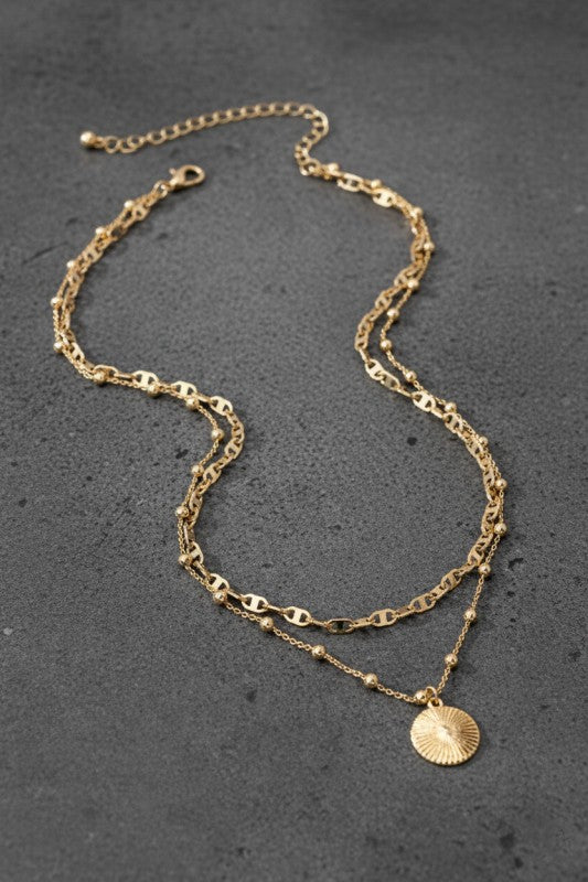 Haven Sun Layer Pendant Necklace