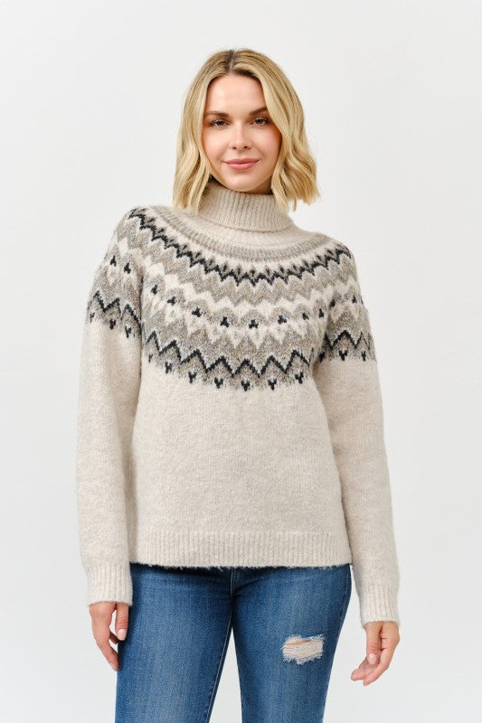 Sofia Fair Isle Turtleneck Sweater