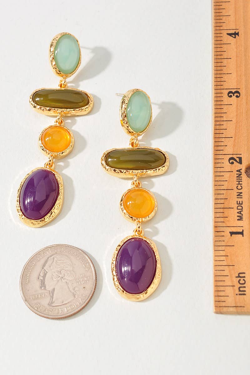 Rex Round Oval Mix Earrings