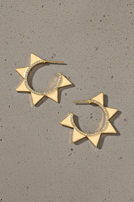 Caula Star Pave Earrings
