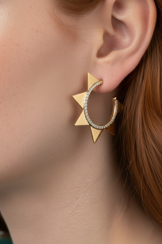 Caula Star Pave Earrings