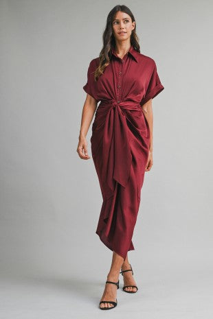 Beason Ruched Midi Dress