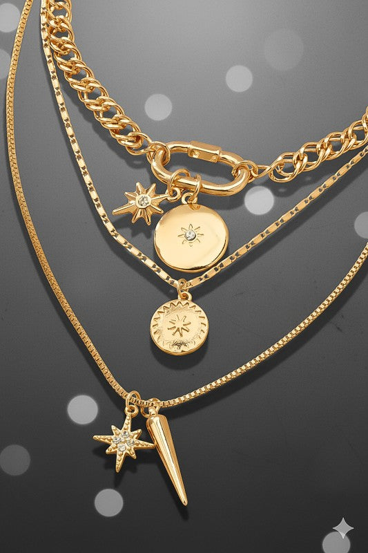 Ember Layer Celestial Charm Necklace