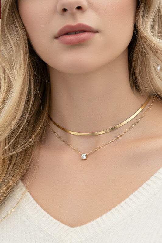 Guthren Herringbone Necklace Set