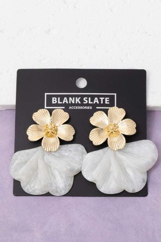 Hillary Resin Floral Earring