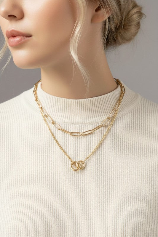 Biggs Two Row Circle Necklace