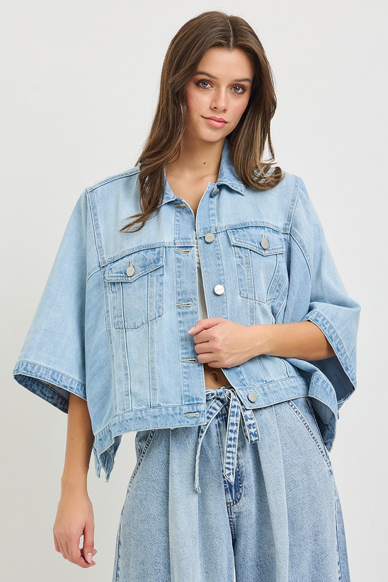 Risen Purra Denim Cape Jacket