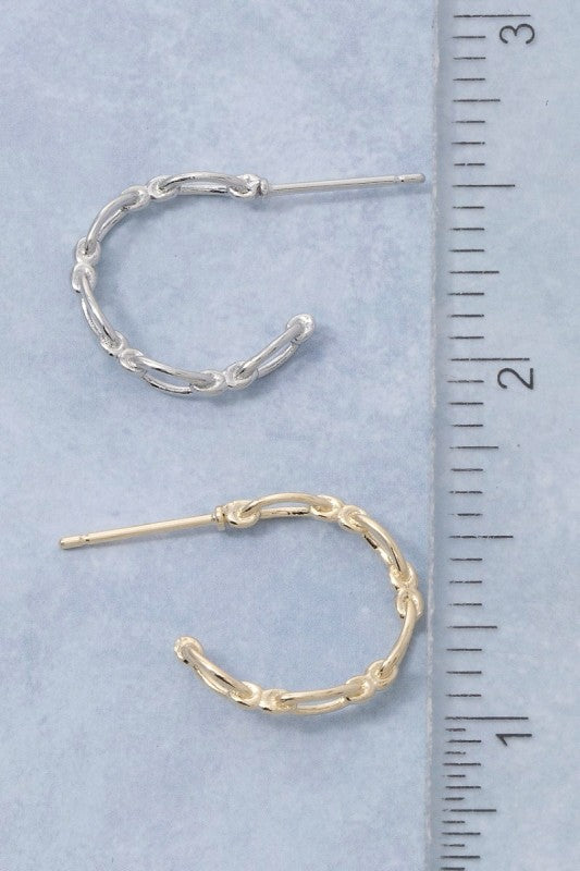 Lavin Chain Hoop Earrings