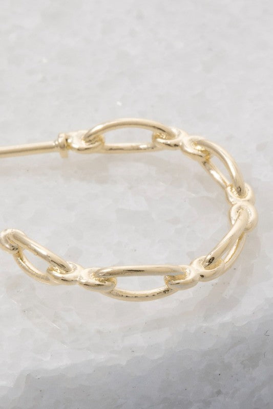Lavin Chain Hoop Earrings