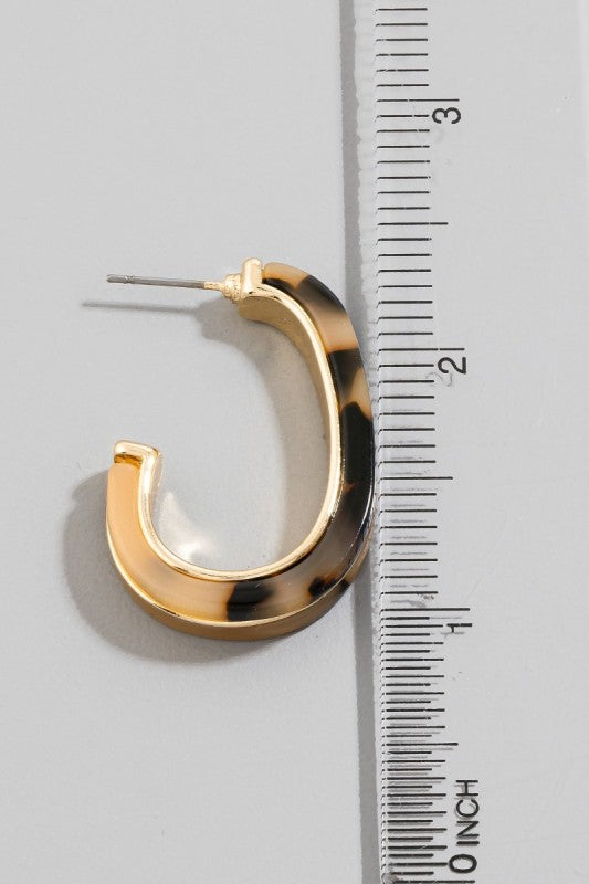 Ivan Oval Acetate Hoop Earrings (2 Colors!)