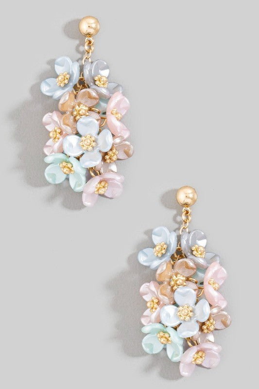 Myla Flower Cluster Dangle Earrings (2 Colors!)