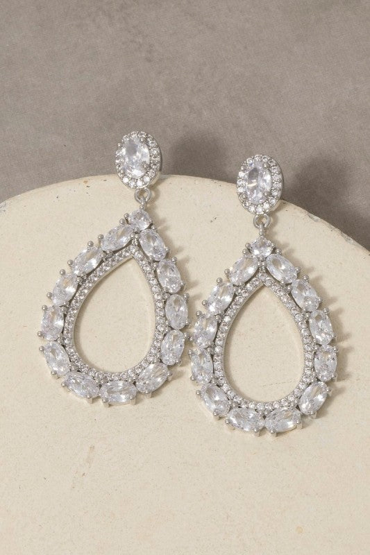 Jasper Stud Teardrop Earrings