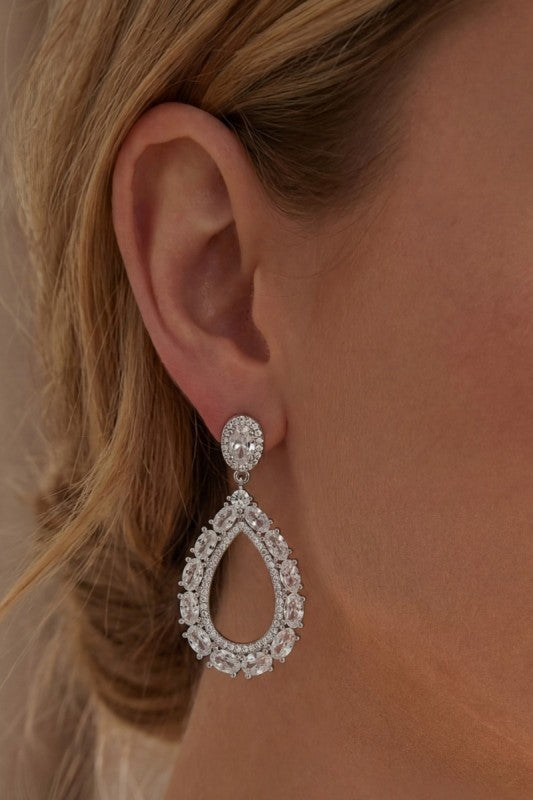 Jasper Stud Teardrop Earrings