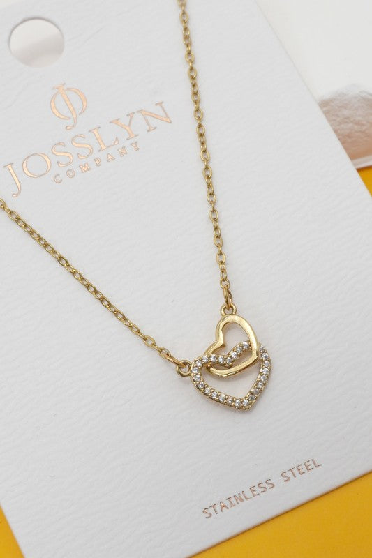 Arrin Interlock Heart Necklace