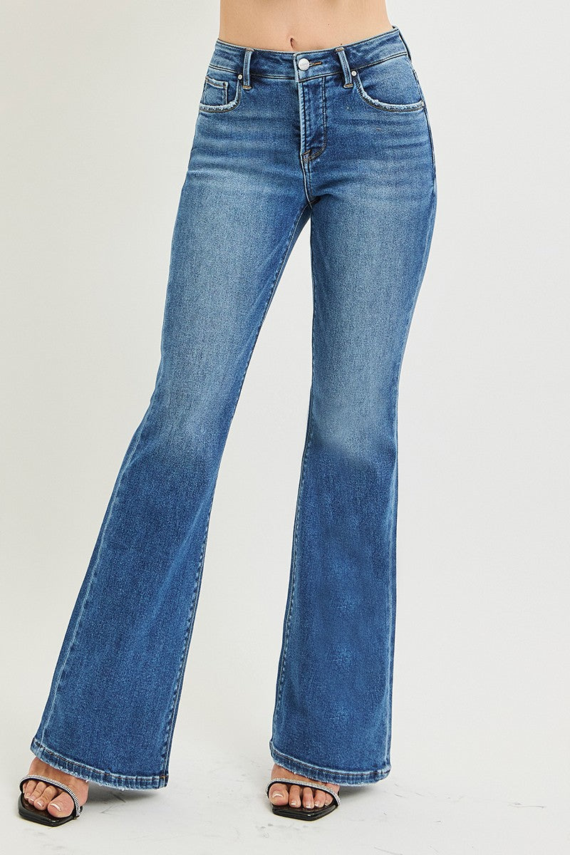 Risen Vollie Mid Rise Flare Jeans